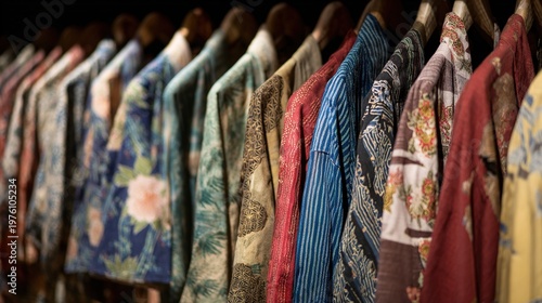 happi. Vibrant Japanese happi coat with pine, bamboo, and plum patterns. event programs, museum guides, designed for cultural heritage projects and event programs, elevates cultural identity.