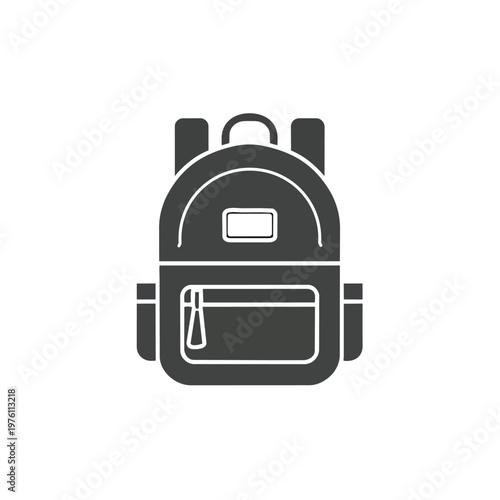 Monoline Backpack Icon Modern Minimal Design