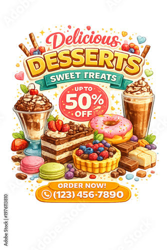sweet treats, dessert delights, delicious desserts, bakery sweets, sugary treats, dessert collection, tasty pastries, chocolate desserts, candy sweets, cake slices, cupcake treats, ice cream delights,