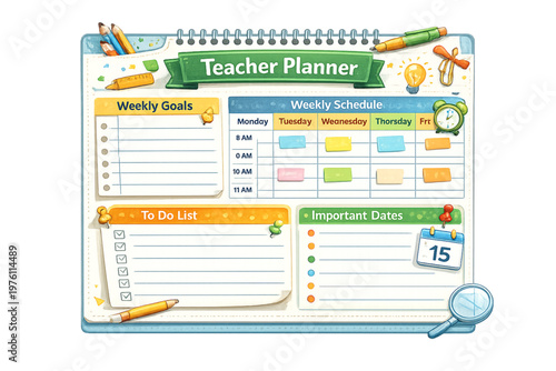teacher planner, colorful planner, teacher organizer, lesson planner, classroom planning, weekly planner, education planner, school planner, teaching schedule, teacher timetable, academic planner, cla