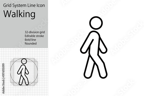 pictogram of a person walking, walking icon