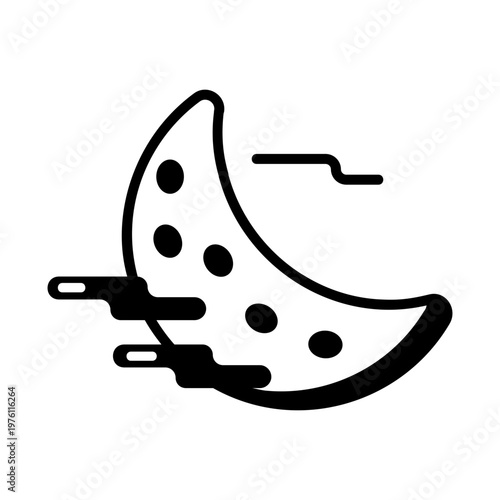 A glyph style icon showing haze