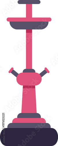 Hookah shisha water pipe smoking device illustration