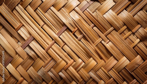 Handcraft Woven Bamboo Texture Background