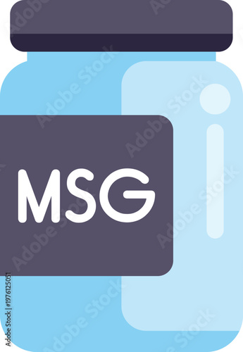 Monosodium glutamate msg jar for enhancing food flavor