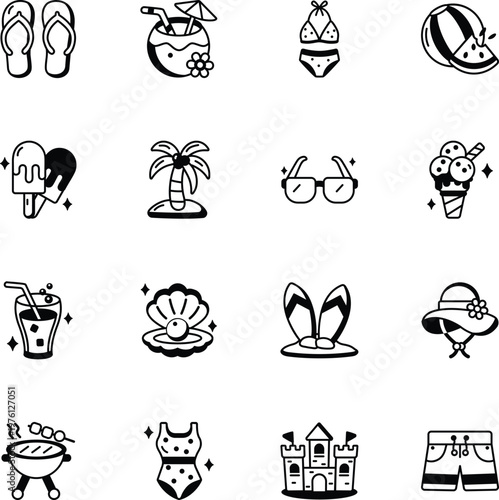 Pack of Springtime Glyph Style Icons