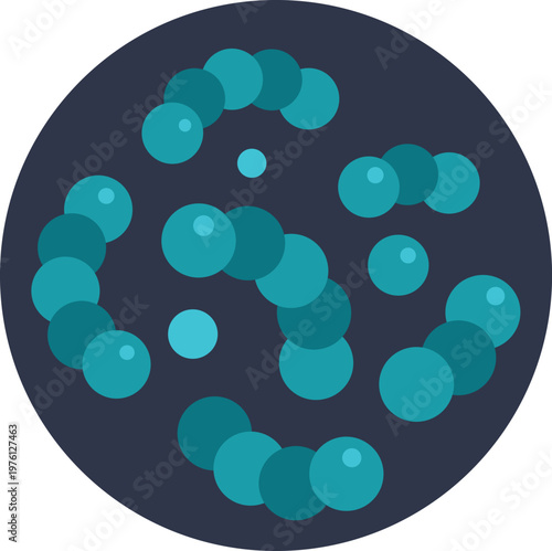 Bacterial cells reproducing and spreading illness in a medical biology context