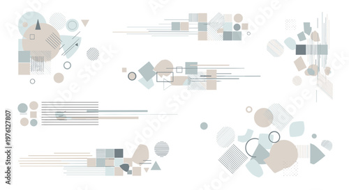 A modern graphic design element set on transparent background for commercial use