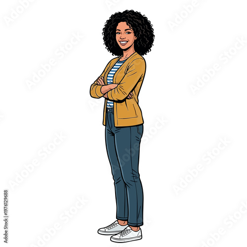 Confident young professional woman with crossed arms