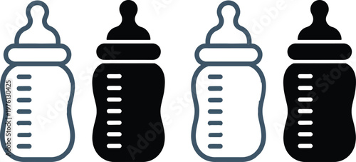 Four icons showing people seated and standing in a row