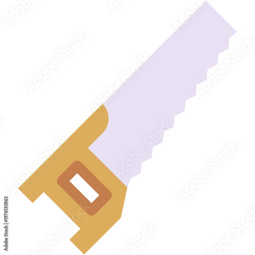 Vector Icon Hand Saw, Saw, Pruning Saw, Wood Cutter, Tool