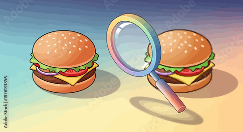 Two Juicy Burgers on a Plate.