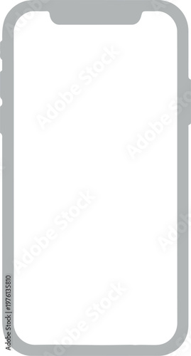 mobile phone dummy or silhoutte Empty Placeholder Frame