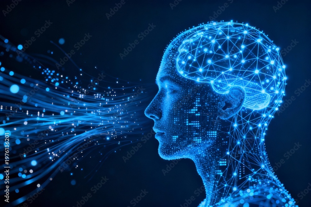 Obraz premium Human Cognition and Digital Networks