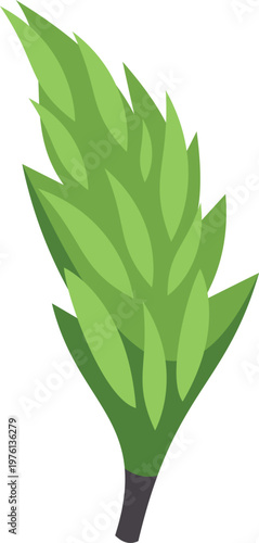 Green plant or sprout illustration showing new growth and nature