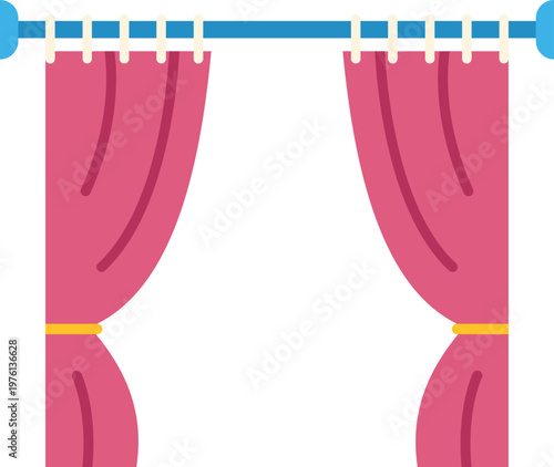 Curtains providing decorative window covering for interior design