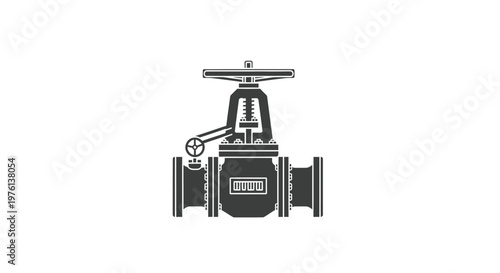 Industrial Valve Control System with Pressure Gauge
