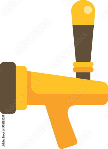 Beer tap faucet icon isolated on white background