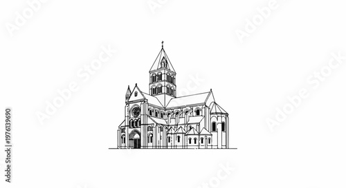 Ornate Gothic-style church facade with a prominent central tower