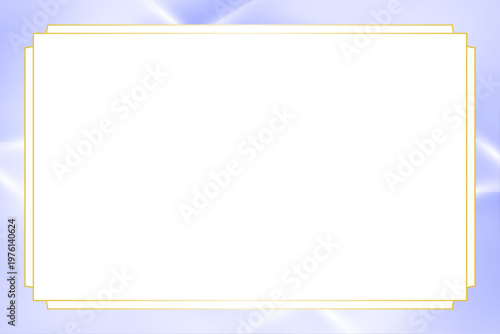 高級感あふれるフレームの招待状テンプレート背景デザイン素材　青