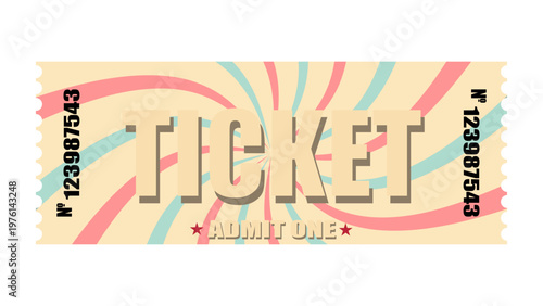 Retro tickets. Vintage. Old style. Classic vintage retro ticket for movies parties, cinema, theatre, circus and other events.