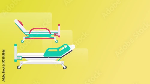 Hospital Patient Transport Bed Medical Animation