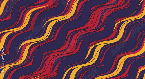 Vibrant wavy lines in red yellow.