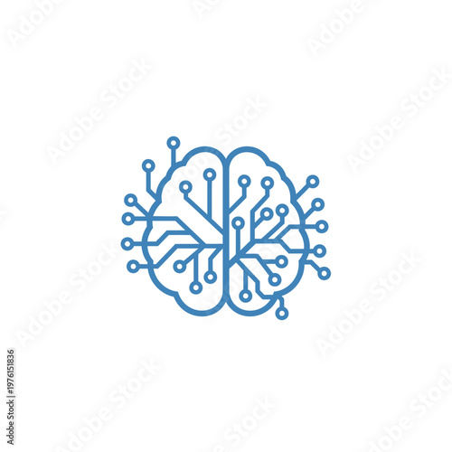 Brain with neural network connections.
