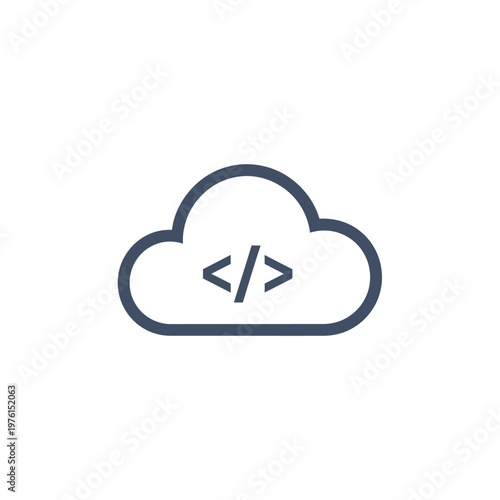 Cloud Computing Icon Symbol Design.