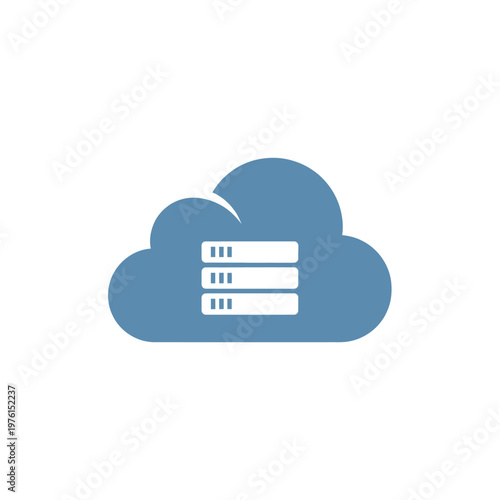 Cloud Server Storage Technology Icon.