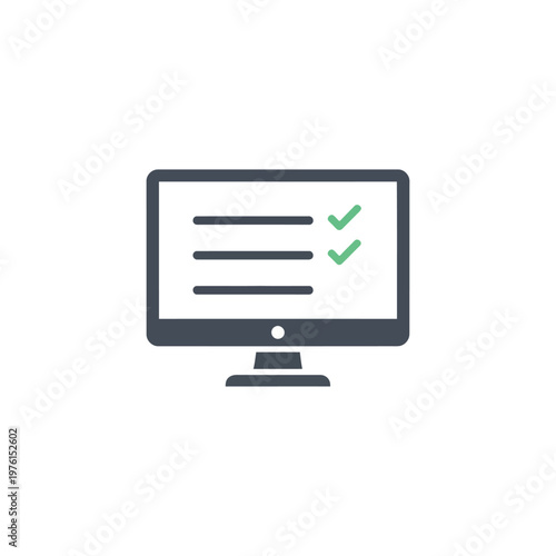 Computer Monitor Checklist Screen Display.