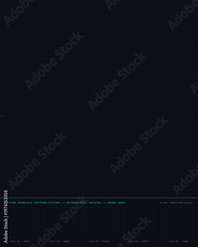 Dark blue technical grid pattern with geometric shapes cyberpunk futuristic background