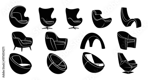 Modern Interior Furniture and Designer Chair Silhouette Collection