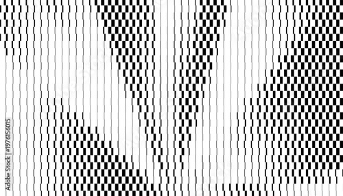 Black and white abstract smooth transition pattern of geometric pattern with halftone effect. Vector Format Illustration. EPS10 