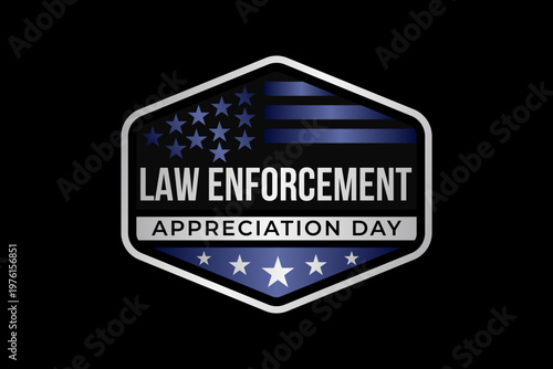 Law enforcement appreciation day (LEAD) is observed every year on January 9, to thank and show support to our local law enforcement officers who protect and serve. vector illustration