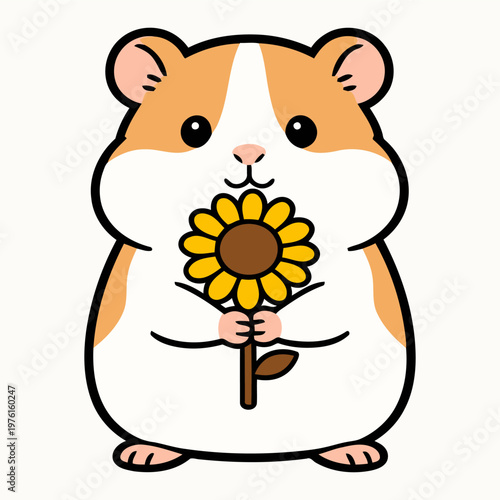 Cute cartoon bear dog and hamster animal mascot vector illustration smiling character design