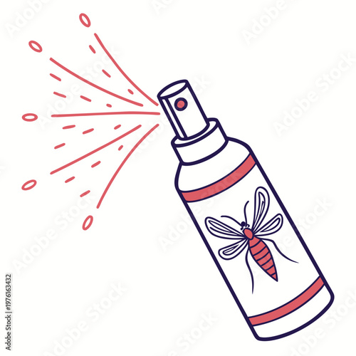 Mosquito repellent spray can with insect killer and pest control aerosol for outdoor use against bugs and flying pests.