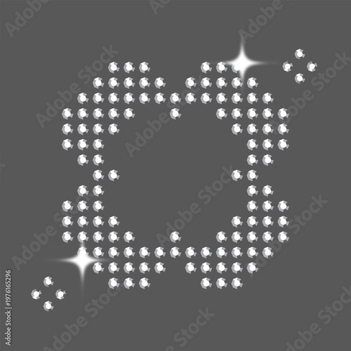 Bedazzled Rhinestone Element Clover