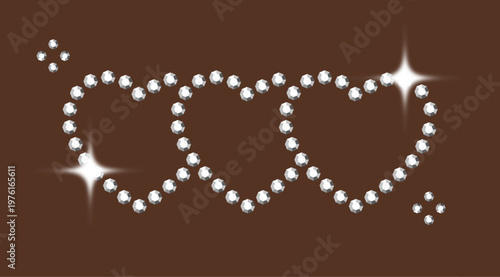 Bedazzled Rhinestone Element Heart