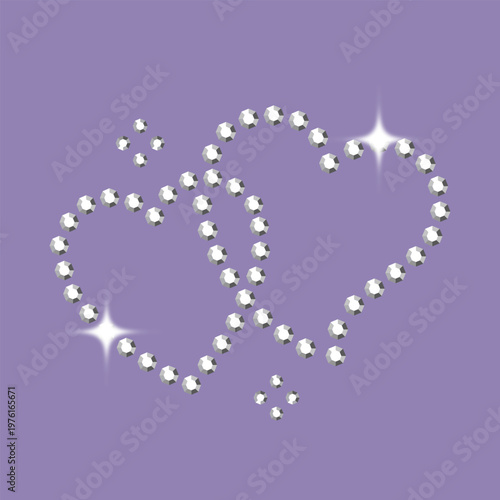 Bedazzled Rhinestone Element Heart