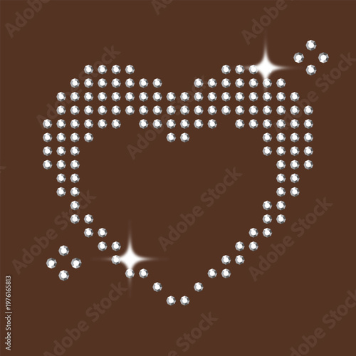 Bedazzled Rhinestone Element Heart