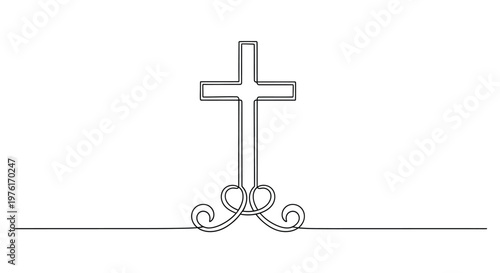 Christian cross with decorative base religious art christian religion spirituality salvation