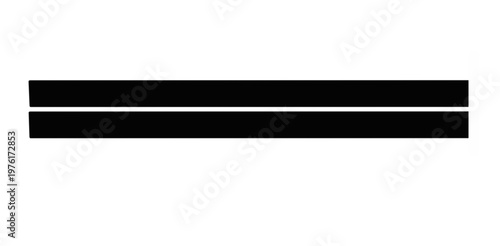 Black horizontal parallel lines on a white background - a simple and minimalist graphic design element