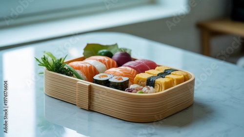 Japanese Sushi Bento Box – Fresh Healthy Traditional Food Aesthetic