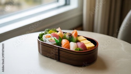 Japanese Sushi Bento Box – Fresh Healthy Traditional Food Aesthetic