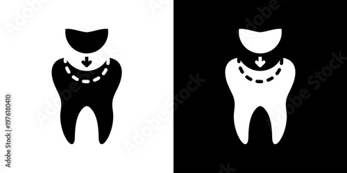 Tooth Filling Icon Set Multiple Style Collection