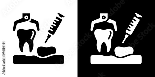 Tooth Extraction Icon Set Multiple Style Collection