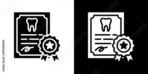 Certificate Icon Set Multiple Style Collection