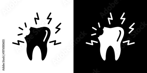 Tooth Pain Icon Set Multiple Style Collection