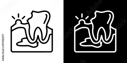 Periodontal Icon Set Multiple Style Collection